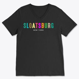 Sloatsburg New York Color Pop Soft Lightweight V-Neck
