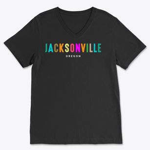 Jacksonville Oregon Color Pop Soft Lightweight V-Neck
