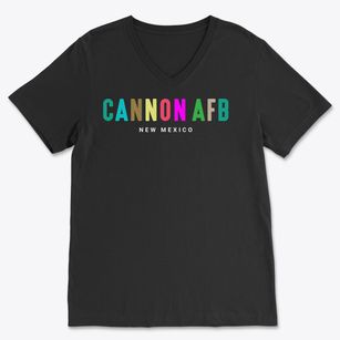 Cannon Afb New Mexico Color Pop Soft Lightweight V-Neck