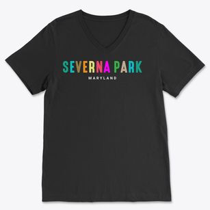 Severna Park Maryland Color Pop Soft Lightweight V-Neck