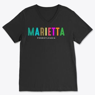 Marietta Pennsylvania Color Pop Soft Lightweight V-Neck
