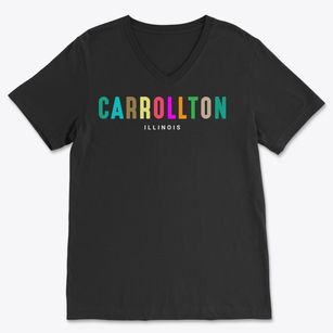 Carrollton Illinois Color Pop Soft Lightweight V-Neck