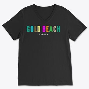 Gold Beach Oregon Color Pop Soft Lightweight V-Neck