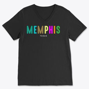 Memphis Texas Color Pop Soft Lightweight V-Neck