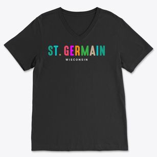 St. Germain Wisconsin Color Pop Soft Lightweight V-Neck