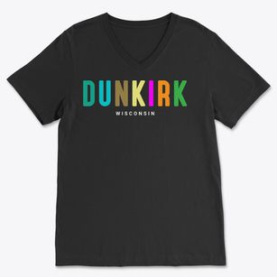 Dunkirk Wisconsin Color Pop Soft Lightweight V-Neck