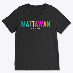 Mattawan Michigan Color Pop Soft Lightweight V-Neck