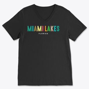 Miami Lakes Florida Color Pop Soft Lightweight V-Neck
