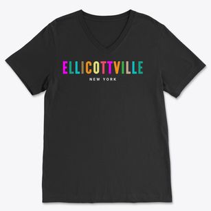 Ellicottville New York Color Pop Soft Lightweight V-Neck