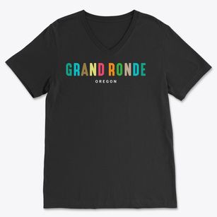 Grand Ronde Oregon Color Pop Soft Lightweight V-Neck
