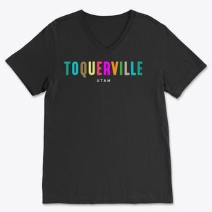 Toquerville Utah Color Pop Soft Lightweight V-Neck
