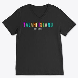 Talahi Island Georgia Color Pop Soft Lightweight V-Neck