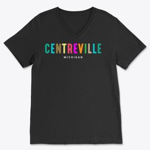 Centreville Michigan Color Pop Soft Lightweight V-Neck
