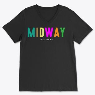 Midway Louisiana Color Pop Soft Lightweight V-Neck