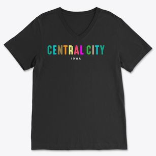 Central City Iowa Color Pop Soft Lightweight V-Neck