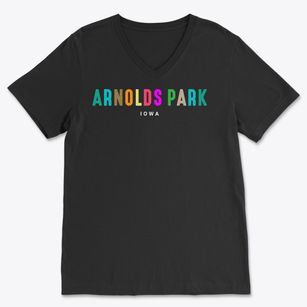 Arnolds Park Iowa Color Pop Soft Lightweight V-Neck