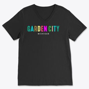 Garden City Michigan Color Pop Soft Lightweight V-Neck