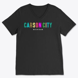 Carson City Michigan Color Pop Soft Lightweight V-Neck