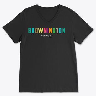 Brownington Vermont Color Pop Soft Lightweight V-Neck