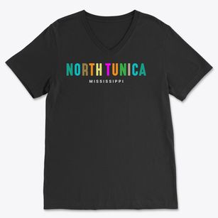 North Tunica Mississippi Color Pop Soft Lightweight V-Neck