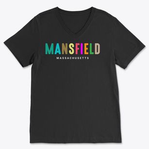 Mansfield Massachusetts Color Pop Soft Lightweight V-Neck