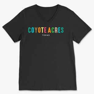 Coyote Acres Texas Color Pop Soft Lightweight V-Neck