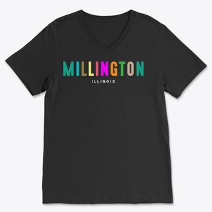 Millington Illinois Color Pop Soft Lightweight V-Neck