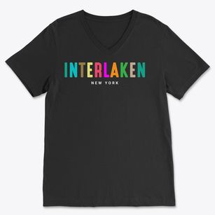 Interlaken New York Color Pop Soft Lightweight V-Neck