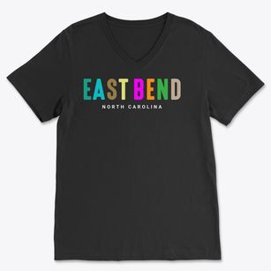 East Bend North Carolina Color Pop Soft Lightweight V-Neck