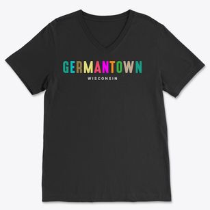Germantown Wisconsin Color Pop Soft Lightweight V-Neck