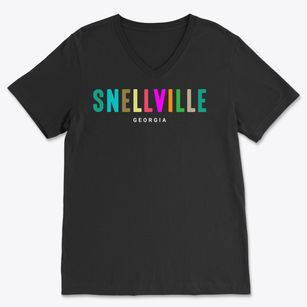 Snellville Georgia Color Pop Soft Lightweight V-Neck