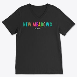 New Meadows Idaho Color Pop Soft Lightweight V-Neck