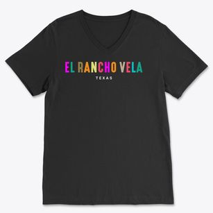 El Rancho Vela Texas Color Pop Soft Lightweight V-Neck