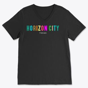 Horizon City Texas Color Pop Soft Lightweight V-Neck