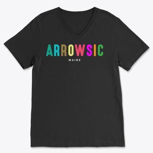 Arrowsic Maine Color Pop Soft Lightweight V-Neck