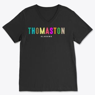 Thomaston Alabama Color Pop Soft Lightweight V-Neck