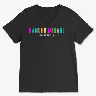 Rancho Mirage California Color Pop Soft Lightweight V-Neck