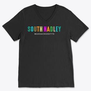 South Hadley Massachusetts Color Pop Soft Lightweight V-Neck