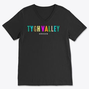 Tygh Valley Oregon Color Pop Soft Lightweight V-Neck