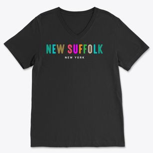 New Suffolk New York Color Pop Soft Lightweight V-Neck