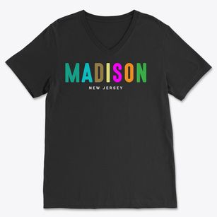 Madison New Jersey Color Pop Soft Lightweight V-Neck