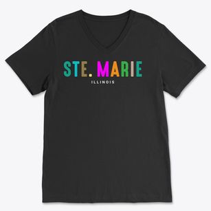 Ste. Marie Illinois Color Pop Soft Lightweight V-Neck