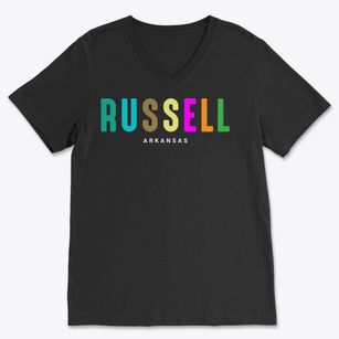 Russell Arkansas Color Pop Soft Lightweight V-Neck