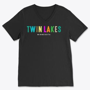 Twin Lakes Minnesota Color Pop Soft Lightweight V-Neck