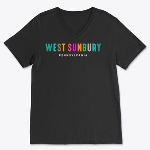 West Sunbury Pennsylvania Color Pop Soft Lightweight V-Neck