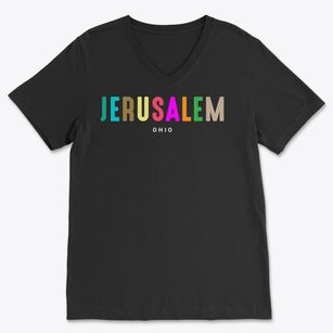 Jerusalem Ohio Color Pop Soft Lightweight V-Neck