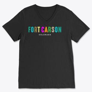 Fort Carson Colorado Color Pop Soft Lightweight V-Neck