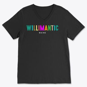 Willimantic Maine Color Pop Soft Lightweight V-Neck