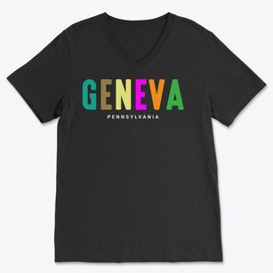 Geneva Pennsylvania Color Pop Soft Lightweight V-Neck