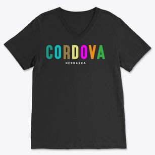 Cordova Nebraska Color Pop Soft Lightweight V-Neck
